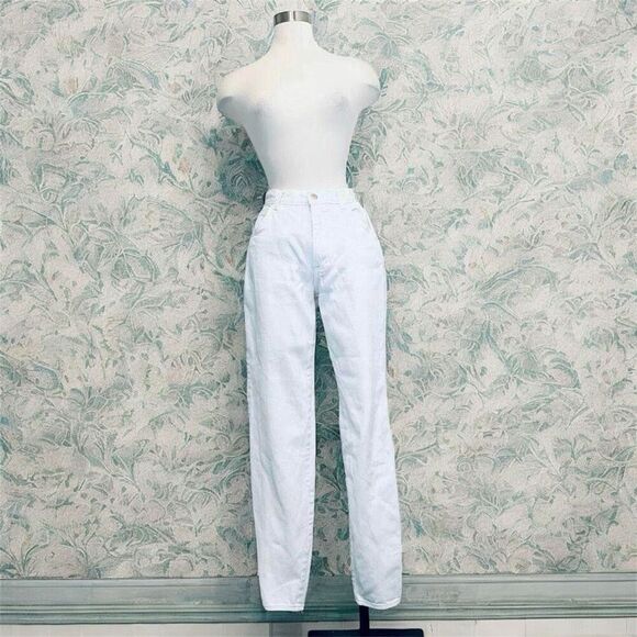 Vintage Moda International White Mid Rise Jeans 6 Straight Denim - Picture 1 of 7